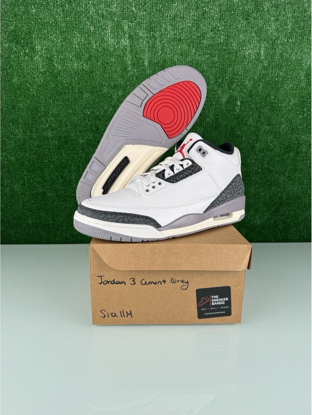 Size 11 - Air Jordan 3 Retro Cement Grey CLEAN!
